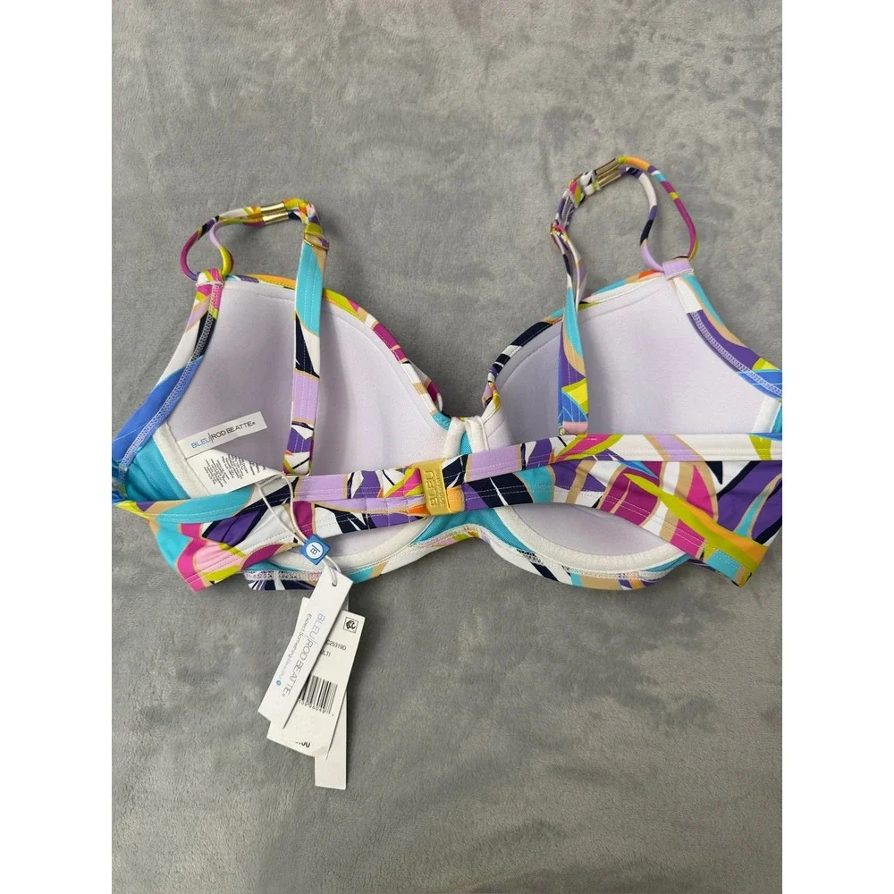 NWT Bleu by Rod Beattie Women's Over-the-Shoulder Molded-Cup Bikini Top 38D $89